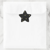 Moderne schwarze und goldene Shooting Stars Stern-Aufkleber (Tasche)