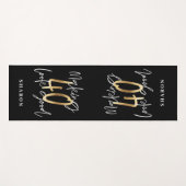 Moderne schwarze und goldene Typografie 40. Geburt Yogamatte (Vorderseite (Horizontal))