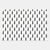 Moderne schwarze und goldene Weihnachtsbaume Geschenkpapier Set (Vorderseite 2)