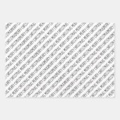 Moderne schwarze und goldene Weihnachtsbaume Geschenkpapier Set (Vorderseite)