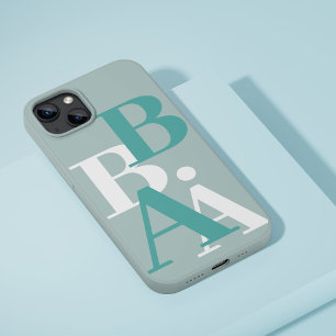 Moderne schwarze und graue, anfänglich minimale ze iPhone 16 pro hülle
