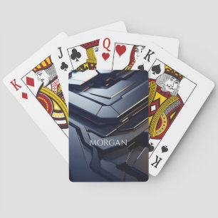 Moderne schwarze und graue geometrische Gestaltung Spielkarten