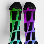 Moderne schwarze und graue Socken mit geometrische (Oben)