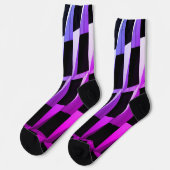Moderne schwarze und graue Socken mit geometrische (Linkes Detail)