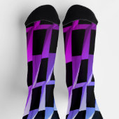 Moderne schwarze und graue Socken mit geometrische (Oben)