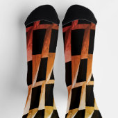 Moderne schwarze und graue Socken mit geometrische (Oben)