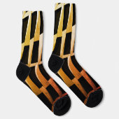 Moderne schwarze und graue Socken mit geometrische (Rechts)