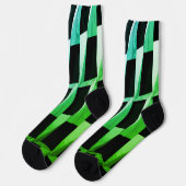Moderne schwarze und graue Socken mit geometrische (Linkes Detail)