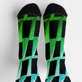 Moderne schwarze und graue Socken mit geometrische (Oben)