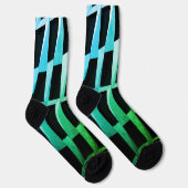 Moderne schwarze und graue Socken mit geometrische (Rechts)