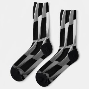 Moderne schwarze und graue Socken mit geometrische