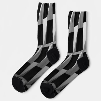 Moderne schwarze und graue Socken mit geometrische