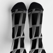 Moderne schwarze und graue Socken mit geometrische (Oben)