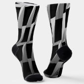 Moderne schwarze und graue Socken mit geometrische (Gewinkelt)