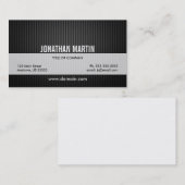 Moderne schwarze und graue Streifen Visitenkarte (Vorne/Hinten)
