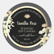 Moderne schwarze und graue Verpackungsmarken Gold 