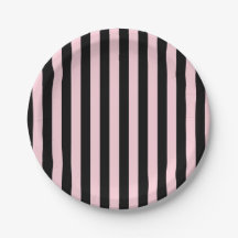 Moderne schwarze und roségestreifte Abschlusskleid