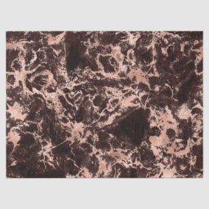 Moderne schwarze und roségoldene Marmoroptik Seidenpapier