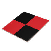 Moderne schwarze und rote karierte Keramikfliese (Seite)