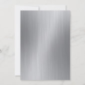 Moderne schwarze und silberne 100. Geburtstagsfeie Einladung (Rückseite)