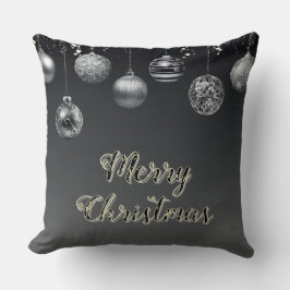 Moderne schwarze und silberne 20" x 20" große kissen