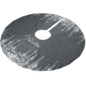 Moderne schwarze und silberne glänzende Familienna Polyester Weihnachtsbaumdecke (Schrägansicht)