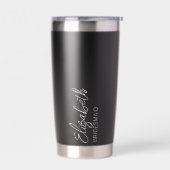 MODERNE SCHWARZE UND WEISSE BRIDESMAID TUMBLER THERMOBECHER (Links)