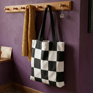 Moderne schwarze und weiße einfache Einkaufstasche Tasche