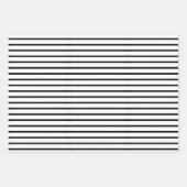 Moderne schwarze und weiße Herzstücke Streifen Pol Geschenkpapier Set (Vorderseite 3)