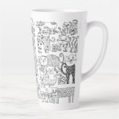 Moderne schwarze und weiße Katzen und Kätzchen dek Milchtasse (Rechts)