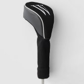 Moderne schwarze und weiße Monogrammanfangsbuchsta Golf Headcover (angewinkelt)