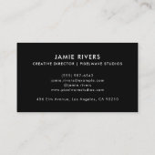 Moderne schwarze und weiße QR-Code-Visitenkarte Visitenkarte (Rückseite)