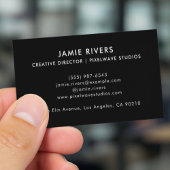 Moderne schwarze und weiße QR-Code-Visitenkarte Visitenkarte