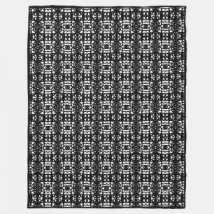 Moderne schwarze und weiße stilvolle Tao Fleecedecke