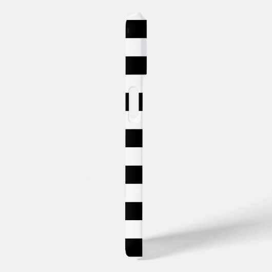 Moderne schwarze und weiße Streifen Gold Herzname Case-Mate iPhone Hülle (Rückseite / Rechts)