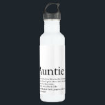 Moderne schwarze und weiße Tante - Definition Edelstahlflasche<br><div class="desc">Personalisieren Sie Ihre Lieblings-Tante oder Tante,  um ein einzigartiges Geschenk zu schaffen. Ein perfekter Weg,  ihr zu zeigen,  wie phantastisch sie jeden Tag ist. Entwickelt von Thisisnotme©</div>
