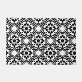 MODERNE SCHWARZE UND WEISSE TIERE FUßMATTE (Vorderseite)