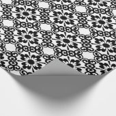MODERNE SCHWARZE UND WEISSE TILLE GESCHENKPAPIER (Ecke)