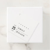 MODERNE SCHWARZE UND WEISSE TYPOGRAFISCHE BREITE D GESCHENKANHÄNGER (Beispiel)