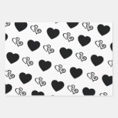 Moderne schwarze und weiße Valentine | Eigenes Fot Geschenkpapier Set (Vorderseite 3)