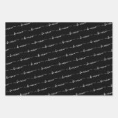 Moderne schwarze und weiße Valentine | Eigenes Fot Geschenkpapier Set (Vorderseite 2)