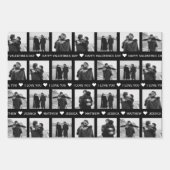 Moderne schwarze und weiße Valentine | Eigenes Fot Geschenkpapier Set (Vorderseite)