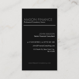 Moderne schwarze Vertikale - Berufliche Visitenkar Visitenkarte
