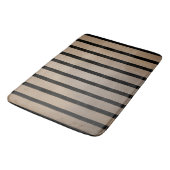 Moderne schwarze vertikale Streifen Bath Mat Badematte (Schrägansicht)