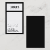Moderne schwarze visitenkarte (Vorne/Hinten)