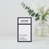 Moderne schwarze visitenkarte (Stehend Vorderseite)