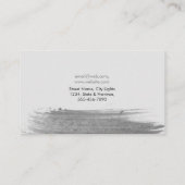 Moderne Schwarze Wasserfarbe Abstrakt Elegant Cool Visitenkarte (Rückseite)