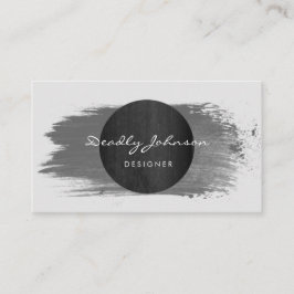 Moderne Schwarze Wasserfarbe Abstrakt Elegant Cool Visitenkarte