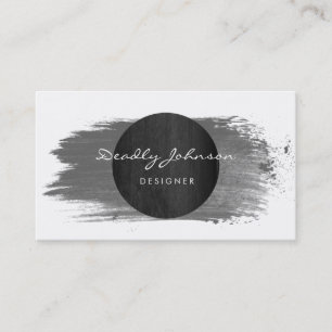Moderne Schwarze Wasserfarbe Abstrakt Elegant Cool Visitenkarte