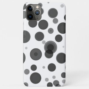 Moderne schwarze weiße graue Punkte Blasen Minimal Case-Mate iPhone Hülle